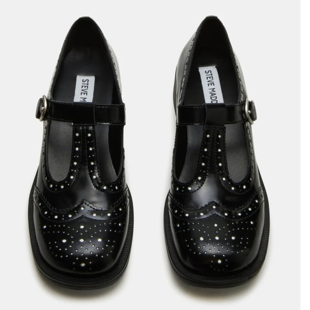 Y2K.90s .Steve Madden  Montage Black Leather  ,Mary jane Style .NWT.SZ,10M - Picture 2 of 7